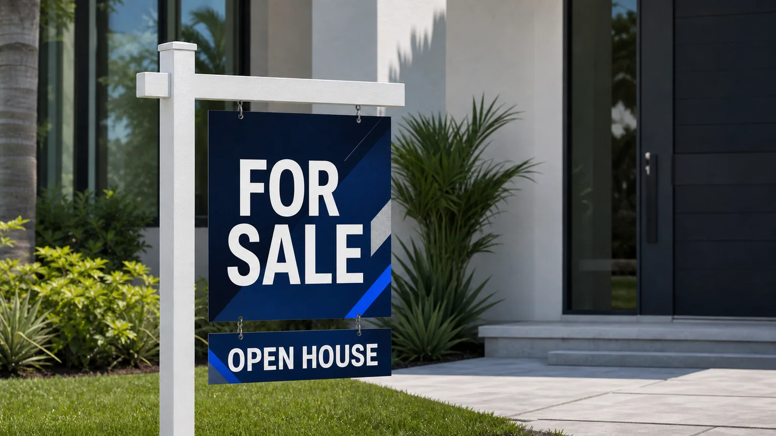 Generic For Sale and Open House real-estate sign